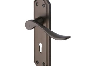 Heritage Brass Sandown Matt Bronze Door Handles (Sold In Pairs)