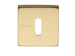 Heritage Brass Standard Square Key Escutcheon, Satin Brass