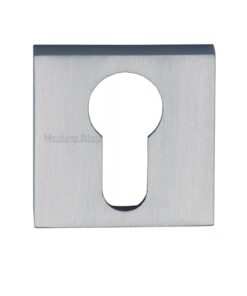 Heritage Brass Euro Profile Square Key Escutcheon, Satin Chrome