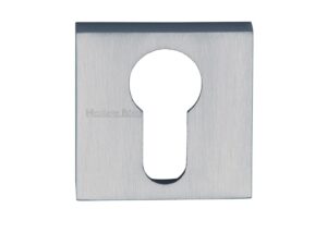 Heritage Brass Euro Profile Square Key Escutcheon, Satin Chrome