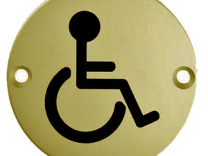 Disabled Symbol, Polished Brass