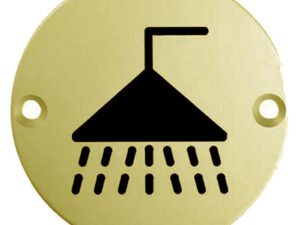 Shower Symbol, Polished Brass