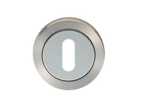 Eurospec Standard Profile Escutcheon, Dual Finish Polished Stainless Steel & Satin Stainless Steel