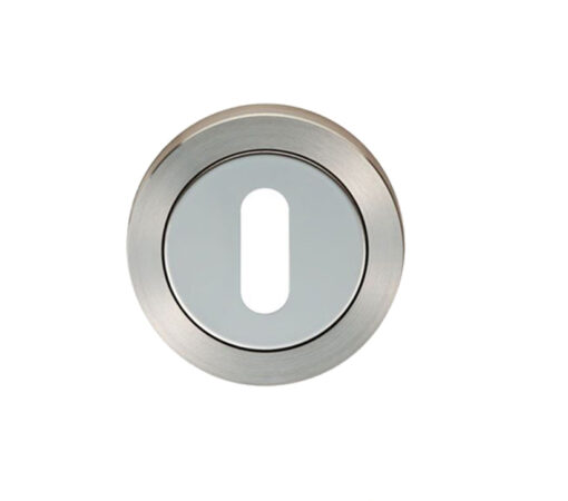 Eurospec Standard Profile Escutcheon, Dual Finish Polished Stainless Steel & Satin Stainless Steel