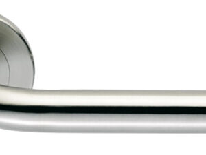 Eurospec Safety Polished Stainless Steel Or Satin Stainless Steel Safety Handles On Rose (Sold In Pairs)