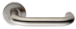 Eurospec Grade 4 Safety Handles On Rose, Satin Stainless Steel (Sold In Pairs)