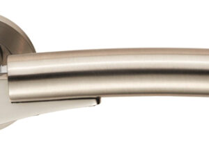 Eurospec Valiant Dual Finish Polished Stainless Steel & Satin Stainless Steel Door Handles (Sold In Pairs)