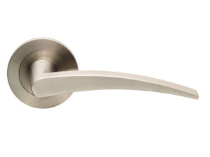 Eurospec Volantes Satin Stainless Steel Door Handles (Sold In Pairs)