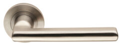 Eurospec Carlton Satin Stainless Steel Door Handles (Sold In Pairs)