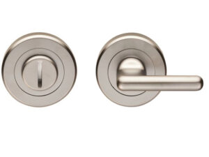 Serozzetta Round Dda Compliant Bathroom Turn & Release, Satin Chrome