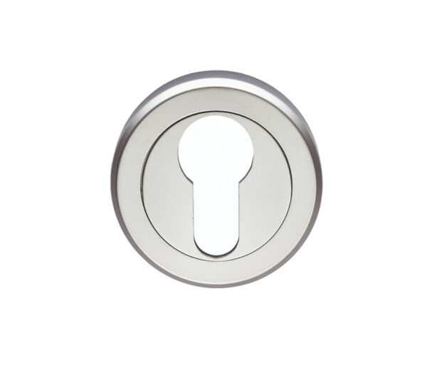 Serozzetta Euro Profile Escutcheon, Satin Chrome