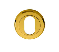 Serozzetta Oval Profile Escutcheon, Pvd Stainless Brass