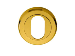 Serozzetta Oval Profile Escutcheon, Pvd Stainless Brass