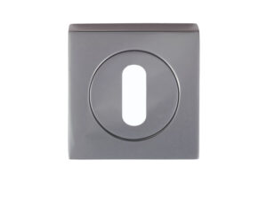 Serozzetta Square Standard Profile Escutcheons, Black Nickel