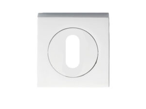 Serozzetta Square Standard Profile Escutcheons, Polished Chrome