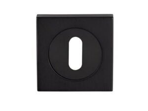 Serozzetta Square Standard Profile Escutcheons, Matt Black