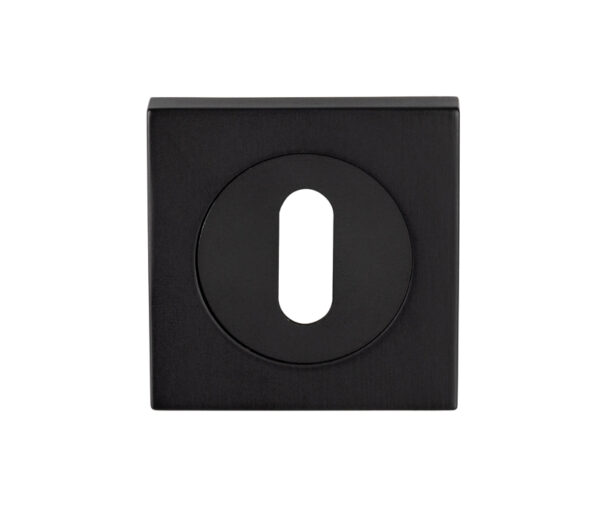 Serozzetta Square Standard Profile Escutcheons, Matt Black