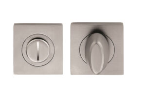 Serozzetta Square Bathroom Turn & Release, Satin Chrome