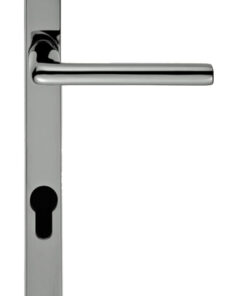 Rosa Narrow Plate, 92Mm C/C, Euro Lock, Polished Chrome Or Satin Chrome Door Handles (Sold In Pairs)