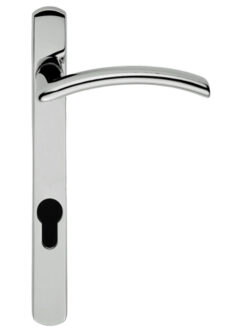 Verde Narrow Plate, 92Mm C/C, Euro Lock, Polished Chrome Or Satin Chrome Door Handles (Sold In Pairs)