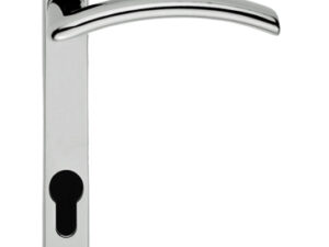 Verde Narrow Plate, 92Mm C/C, Euro Lock, Polished Chrome Or Satin Chrome Door Handles (Sold In Pairs)