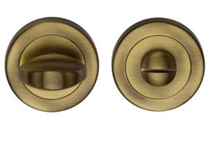 Heritage Brass Round 53Mm Diameter Turn & Release, Antique Brass Finish