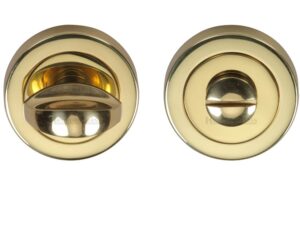 Heritage Brass Round 53Mm Diameter Turn & Release, Polished Brass Finish