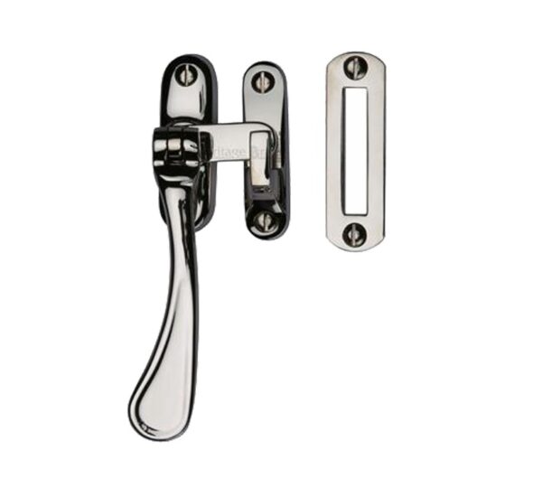 Heritage Brass Mortice & Hook Plate Casement Fastener (126Mm), Polished Nickel