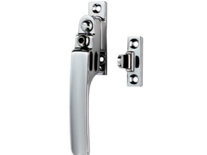 Victorian Locking Casement Window Fasteners With Night Vent, Polished Chrome