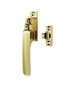 Victorian Locking Casement Window Fasteners With Night Vent, Polished Brass