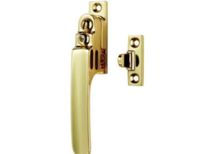 Victorian Locking Casement Window Fasteners With Night Vent, Polished Brass