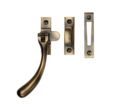 Heritage Brass Bulb End Mortice & Hook Plate Casement Fastener (128Mm), Antique Brass