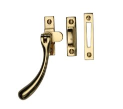 Heritage Brass Bulb End Mortice & Hook Plate Casement Fastener (128Mm), Polished Brass