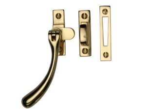 Heritage Brass Bulb End Mortice & Hook Plate Casement Fastener (128Mm), Polished Brass