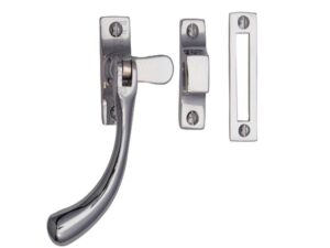 Heritage Brass Bulb End Mortice & Hook Plate Casement Fastener (128Mm), Polished Chrome