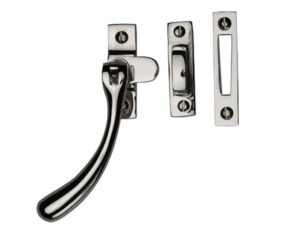 Heritage Brass Bulb End Mortice & Hook Plate Casement Fastener (128Mm), Polished Nickel