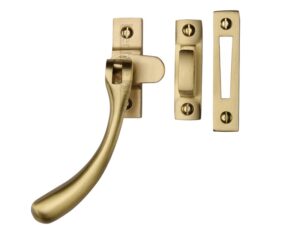 Heritage Brass Bulb End Mortice & Hook Plate Casement Fastener (128Mm), Satin Brass