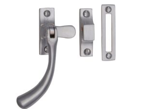 Heritage Brass Bulb End Mortice & Hook Plate Casement Fastener (128Mm), Satin Chrome