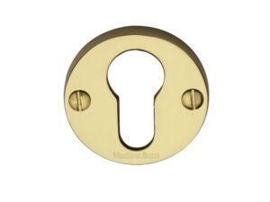 Heritage Brass Euro Profile Key Escutcheon, Polished Brass