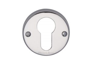 Heritage Brass Euro Profile Key Escutcheon, Polished Chrome