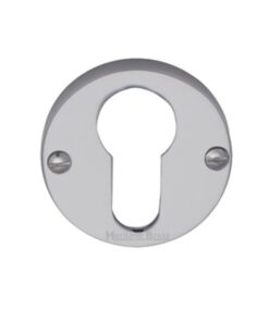 Heritage Brass Euro Profile Key Escutcheon, Satin Chrome