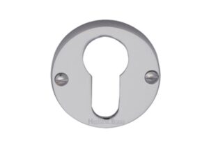 Heritage Brass Euro Profile Key Escutcheon, Satin Chrome