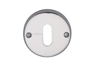 Heritage Brass Standard Key Escutcheon, Polished Chrome