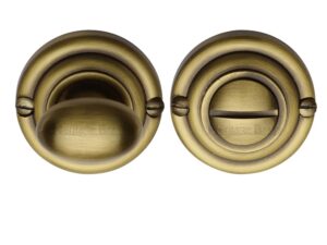 Heritage Brass Round 45Mm Diameter Turn & Release, Antique Brass