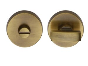 Heritage Brass Round 35Mm Diameter Turn & Release, Antique Brass