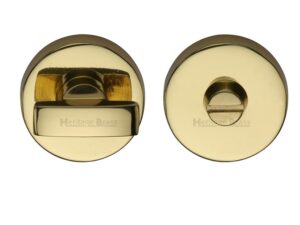 Heritage Brass Round 35Mm Diameter Turn & Release, Polished Brass