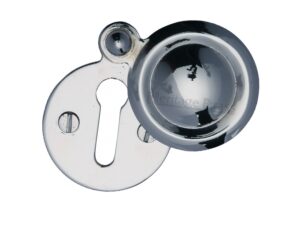 Heritage Brass Standard Round Covered Key Escutcheon, Polished Chrome