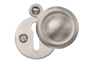 Heritage Brass Standard Round Covered Key Escutcheon, Satin Nickel