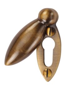 Heritage Brass Covered Oval Standard Key Escutcheon, Antique Brass