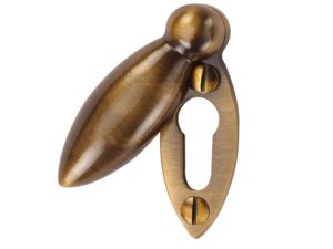 Heritage Brass Covered Oval Standard Key Escutcheon, Antique Brass